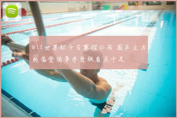 wtt世界杯今日赛程公布 国乒主力轮番登场争夺晋级看点十足